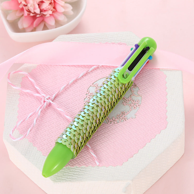 Pen bolígrafo de lápiz de lente de lentejuelas de plástico al por mayor